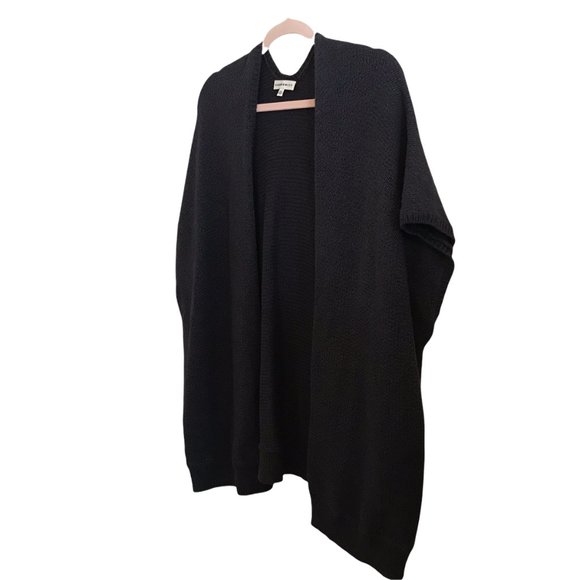 Aritzia Community Gray Short Sleeve Oversized Open Front Cardigan Sweater - Picture 2 of 6